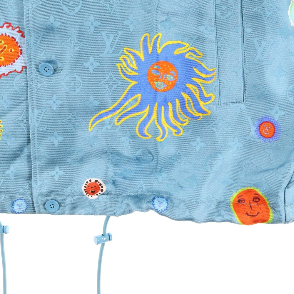 LOUIS VUITTON(ルイヴィトン) 23AW ×YK Monogram Face Shirt RM232H V36 HOS31W ×草間彌生 モノグラムフェイスプリント半袖シャツ ライトブルー