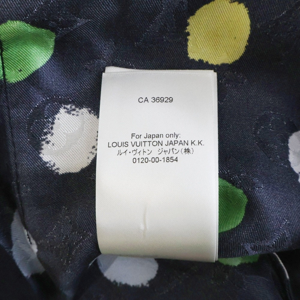 LOUIS VUITTON(ルイヴィトン) 23SS ×YK L/S Pajama Shirt RW231J VD4 FOBL29 ×草間彌生 モノグラムドット柄シルク長袖シャツ ブラック