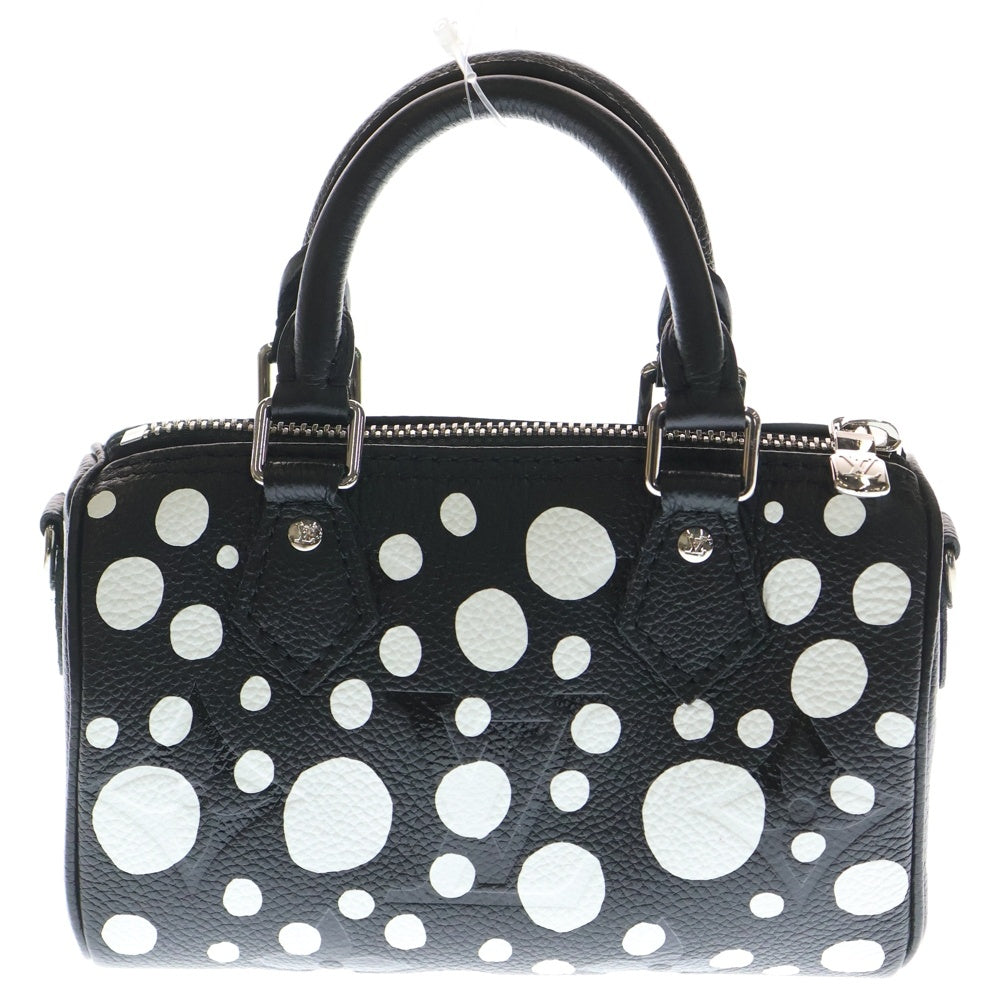LOUIS VUITTON(ルイヴィトン) ×YK Nano Speedy 2way Hand Bag M81910 ×草間彌生 ナノ スピーディー 2WAYハンドバッグ ブラック/ホワイト レディース