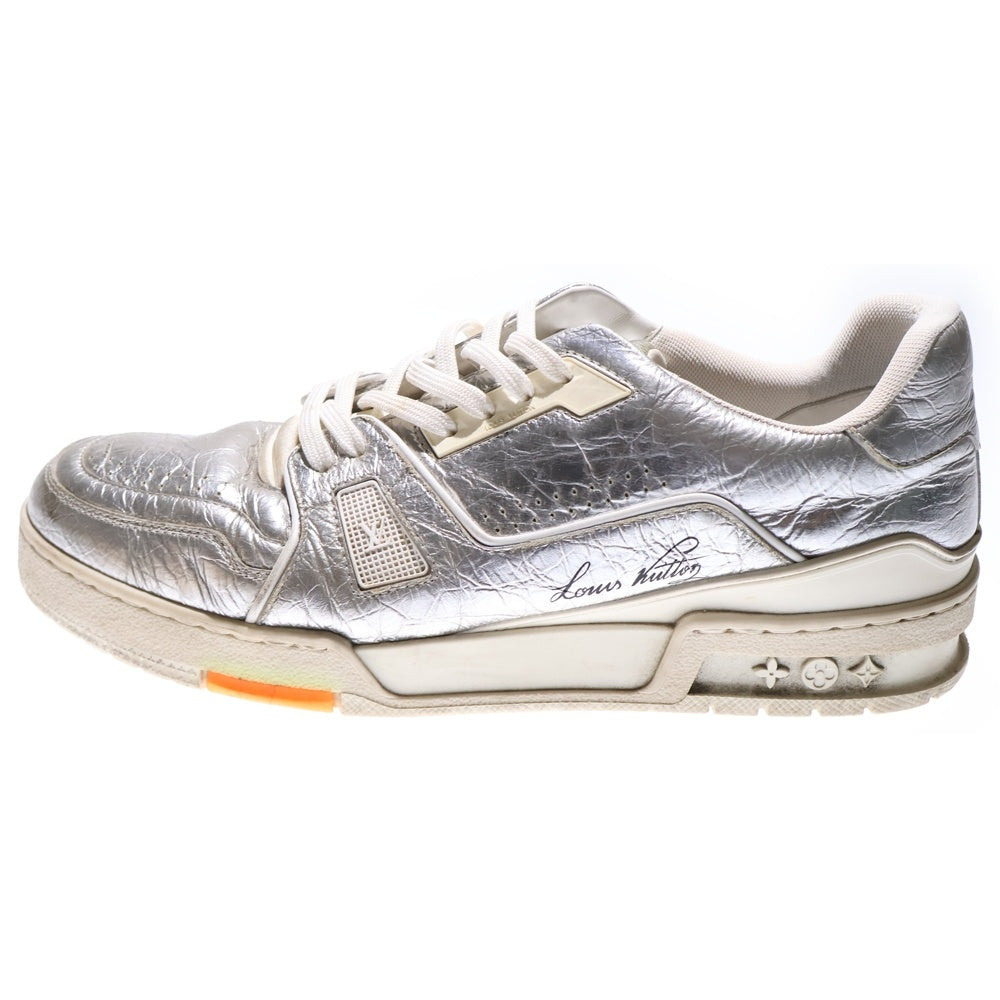 LOUIS VUITTON(ルイヴィトン) LV Trainer 1A5AHY LVトレイナー ライン レザーローカットスニーカー シルバー