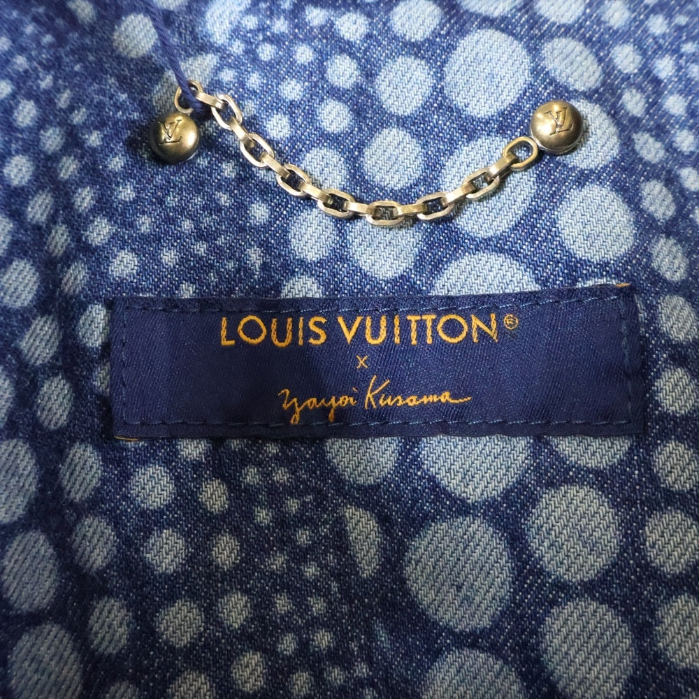 LOUIS VUITTON(ルイヴィトン) 23AW×YK Zipup Denim Bluzon Dot RM232H YN3 HOA30W 草間彌生 ドット柄ジップアップデニムブルゾンジャケット インディゴ