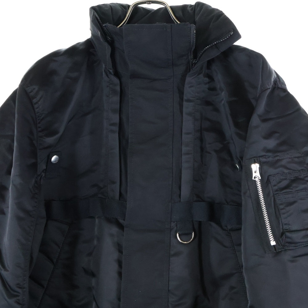 Sacai(サカイ) 22SS Nylon Twill Mix Coat ナイロンツイルミックスコート 22-02706M ブラック