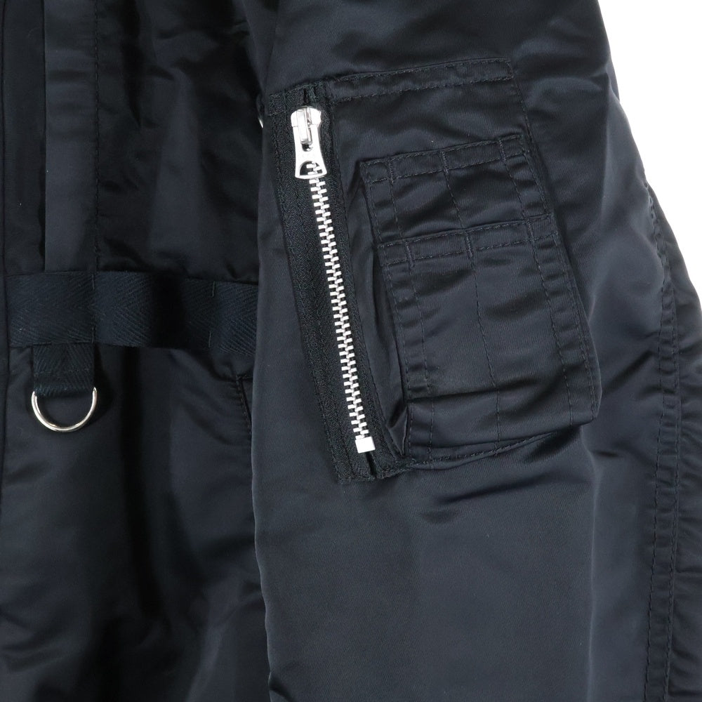 Sacai(サカイ) 22SS Nylon Twill Mix Coat ナイロンツイルミックスコート 22-02706M ブラック