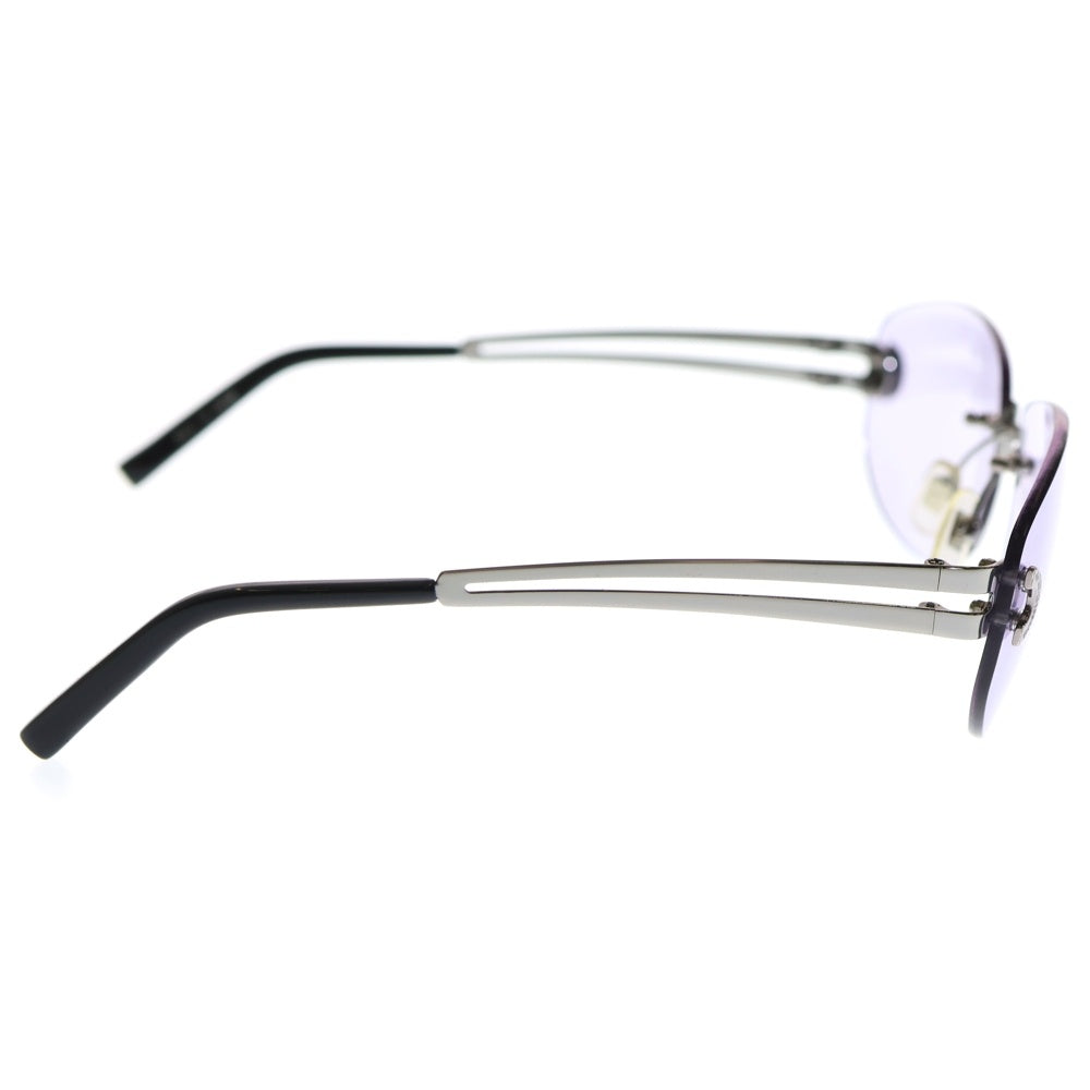 DOLCE & GABBANA(ドルチェアンドガッバーナ) ティアドロップ リムレス サングラス DG446S 眼鏡 シルバー/パープル