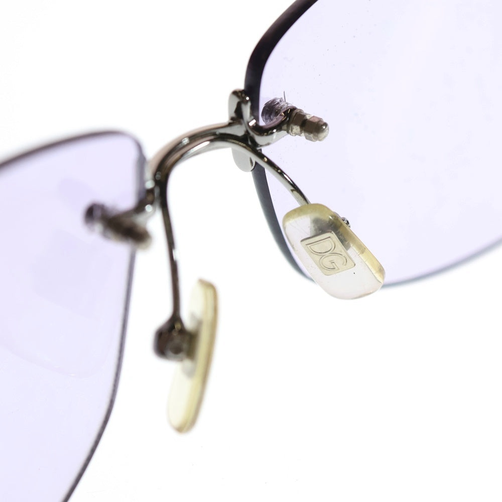 DOLCE & GABBANA(ドルチェアンドガッバーナ) ティアドロップ リムレス サングラス DG446S 眼鏡 シルバー/パープル