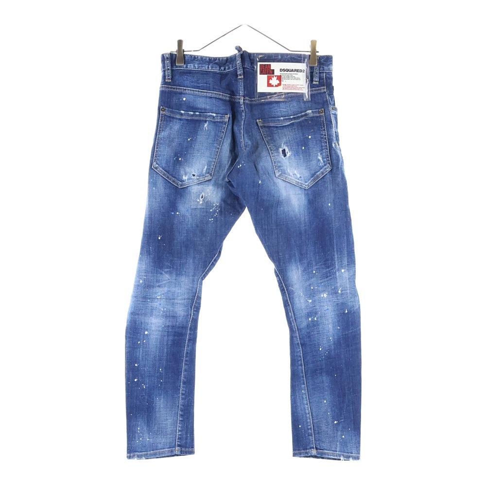 DSQUARED2(ディースクエアード) SEXY TWIST JEAN ペイントデニム デニムパンツ S74LB1023 インディゴ
