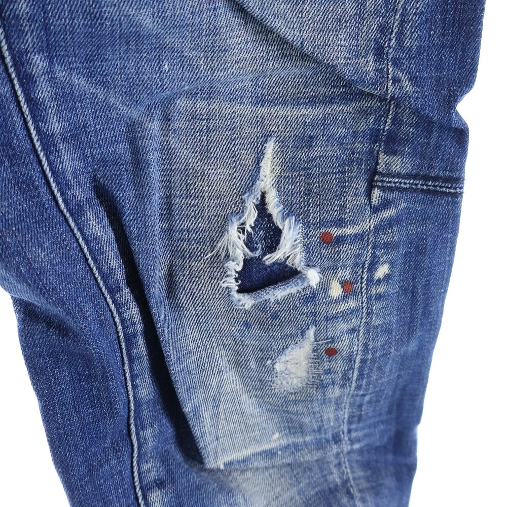 DSQUARED2(ディースクエアード) Square Patch Light Tidy Biker Jeans スクエアパッチバイカーデニム デニムパンツ S74LB0424 インディゴ