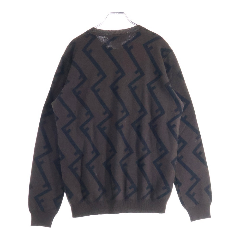 FENDI(フェンディ) FF柄クルーネックニット ブラウン FZZ489 A93S
