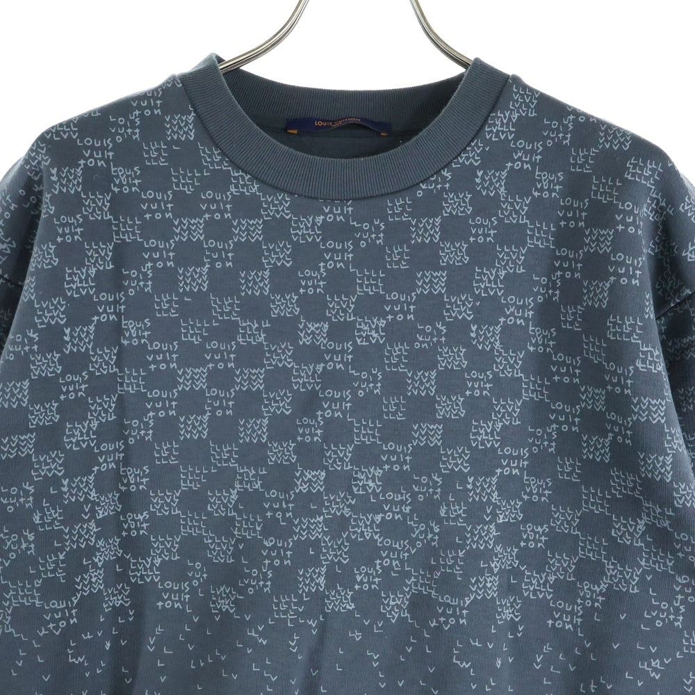 LOUIS VUITTON(ルイヴィトン) ダミエスプレッドプリンテッド スウェット グレー RM222M IHN HNY11W