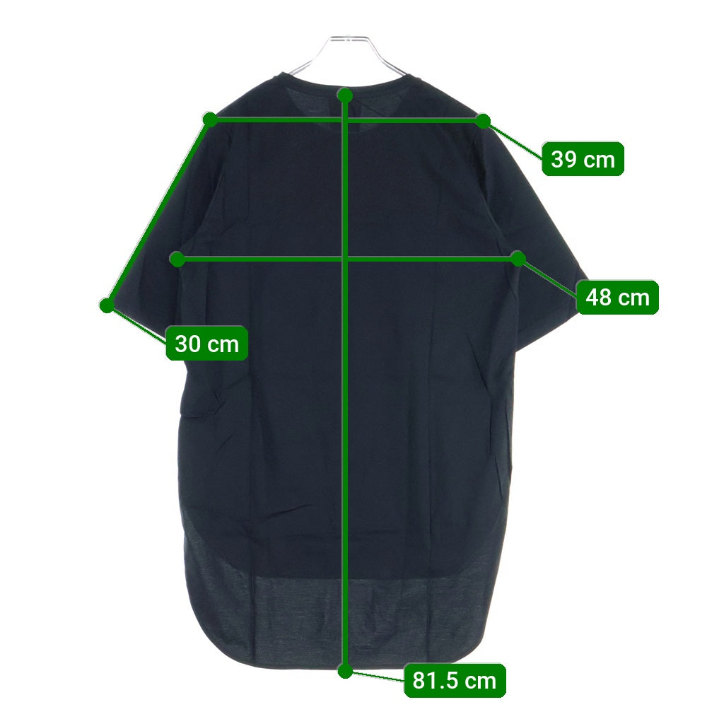 ATON(エイトン) コットン 半袖Tシャツ カットソー ブラック 6890968