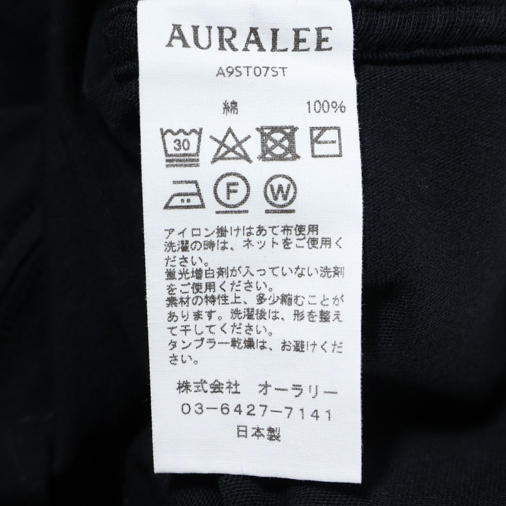 AURALEE(オーラリー) 19SS SEAMLESS CREW NECK SLEEVELESS A9ST07ST ノースリーブ Tシャツ カットソー ブラック