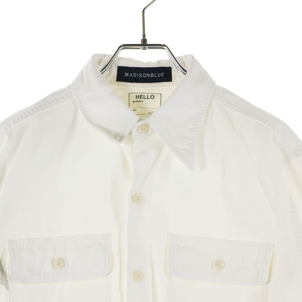 MADISONBLUE(マディソンブルー) ハンプトンワークシャツ 長袖シャツ ホワイト MB999-5711