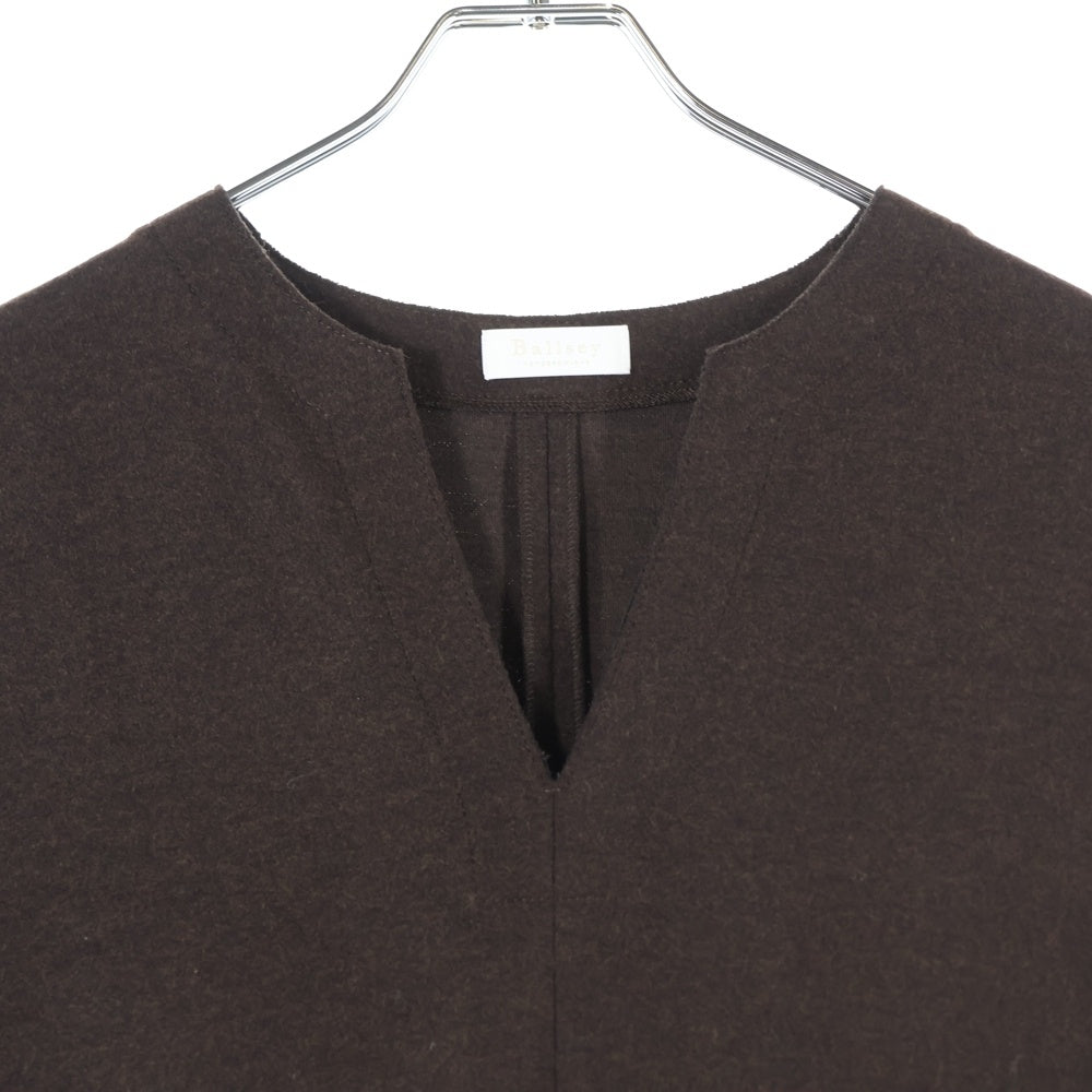 TOMORROWLAND(トゥモローランド) 【BALLSEY】 ウール混 ノースリーブ ワンピース ブラウン レディース 11-06-24-06704