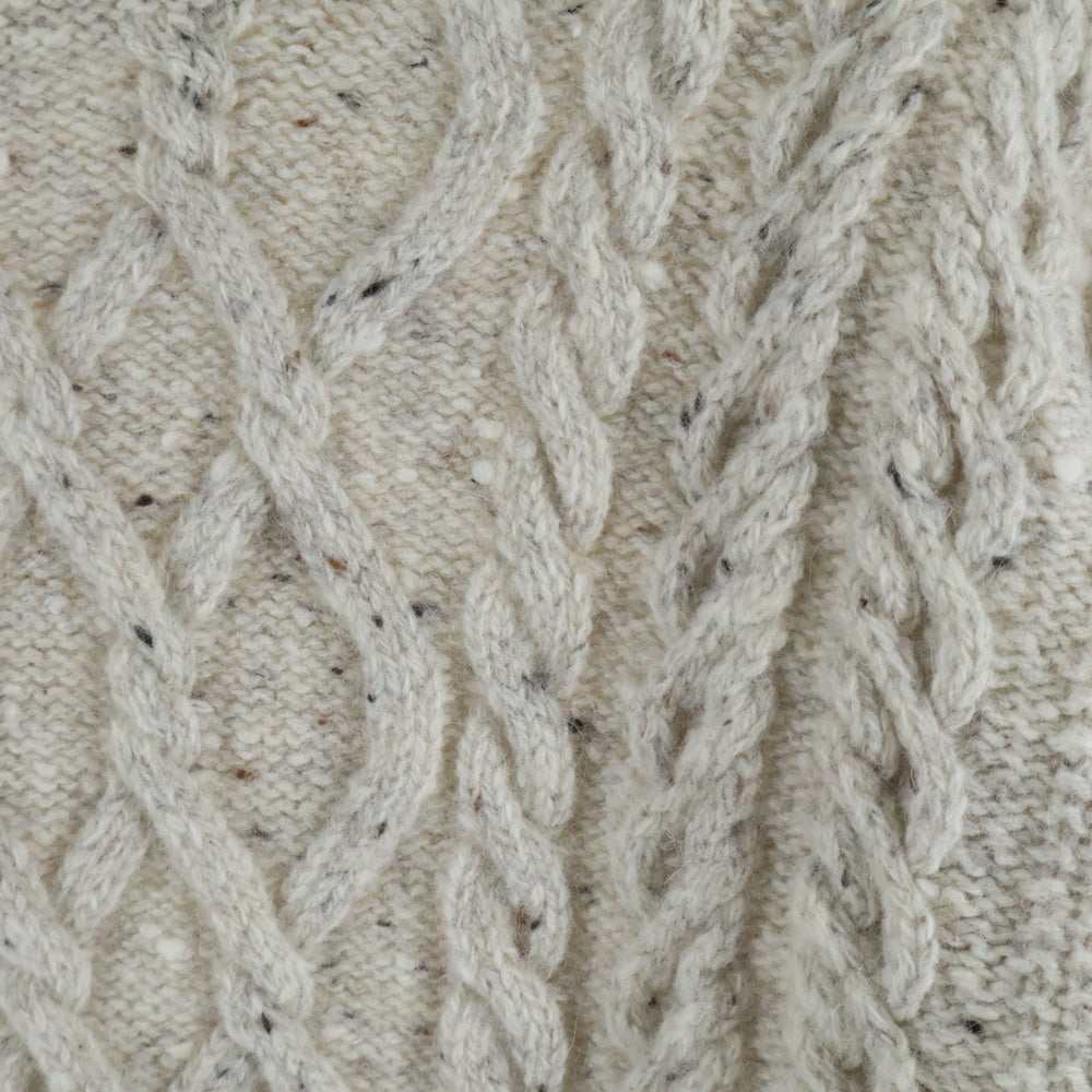 AURALEE(オーラリー) ウールベビー アルパカ ケーブルニットセーター ホワイト A21AT03TC