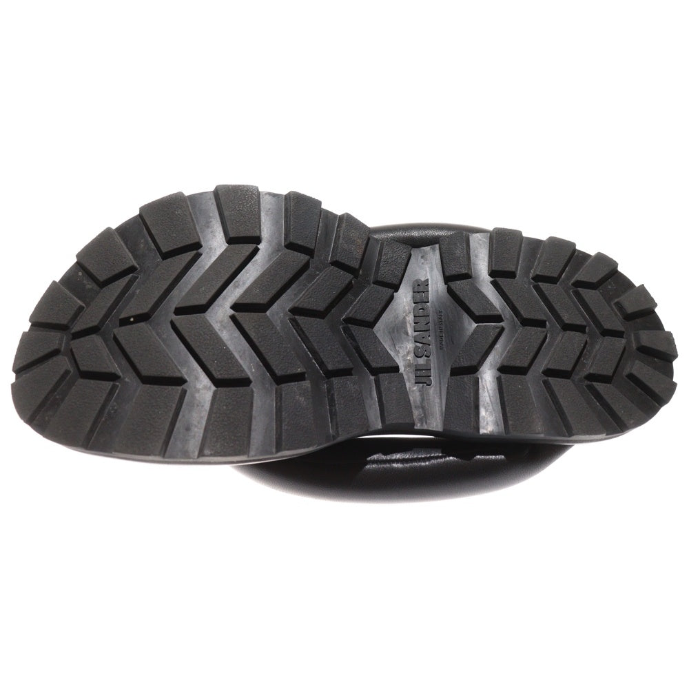 JIL SANDER(ジルサンダー) プラットフォーム レザーサンダル ブラック レディース J15WP0041