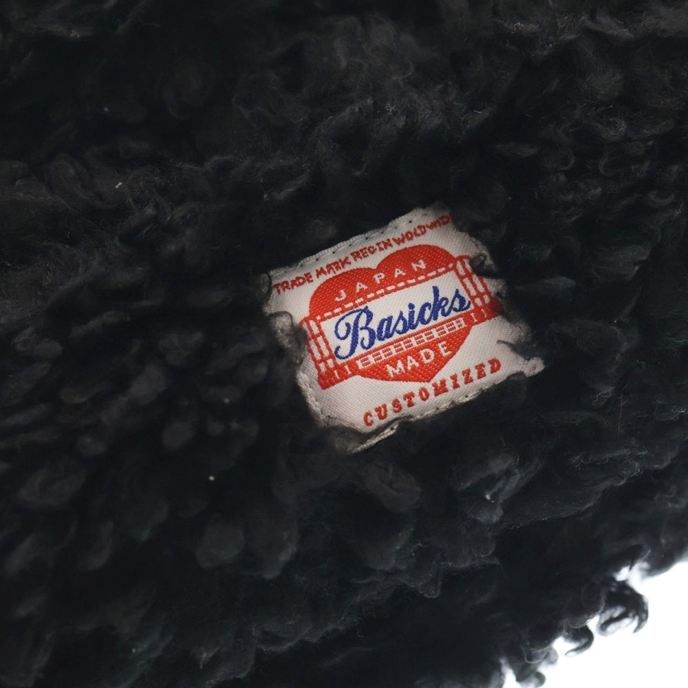 BASICKS(ベイシックス) 23AW Bear Beanie S1.5-1201 ベアー ビーニー 帽子 ブラック