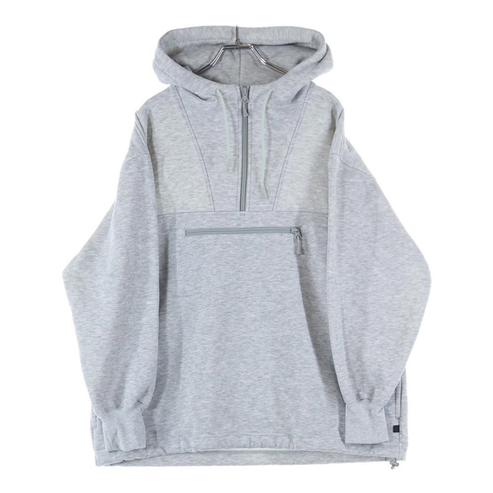 DAIWA PIER39(ダイワ ピアサーティナイン) ハーフジップ スウェット フーディ パーカー グレー レディース BE-53023WL