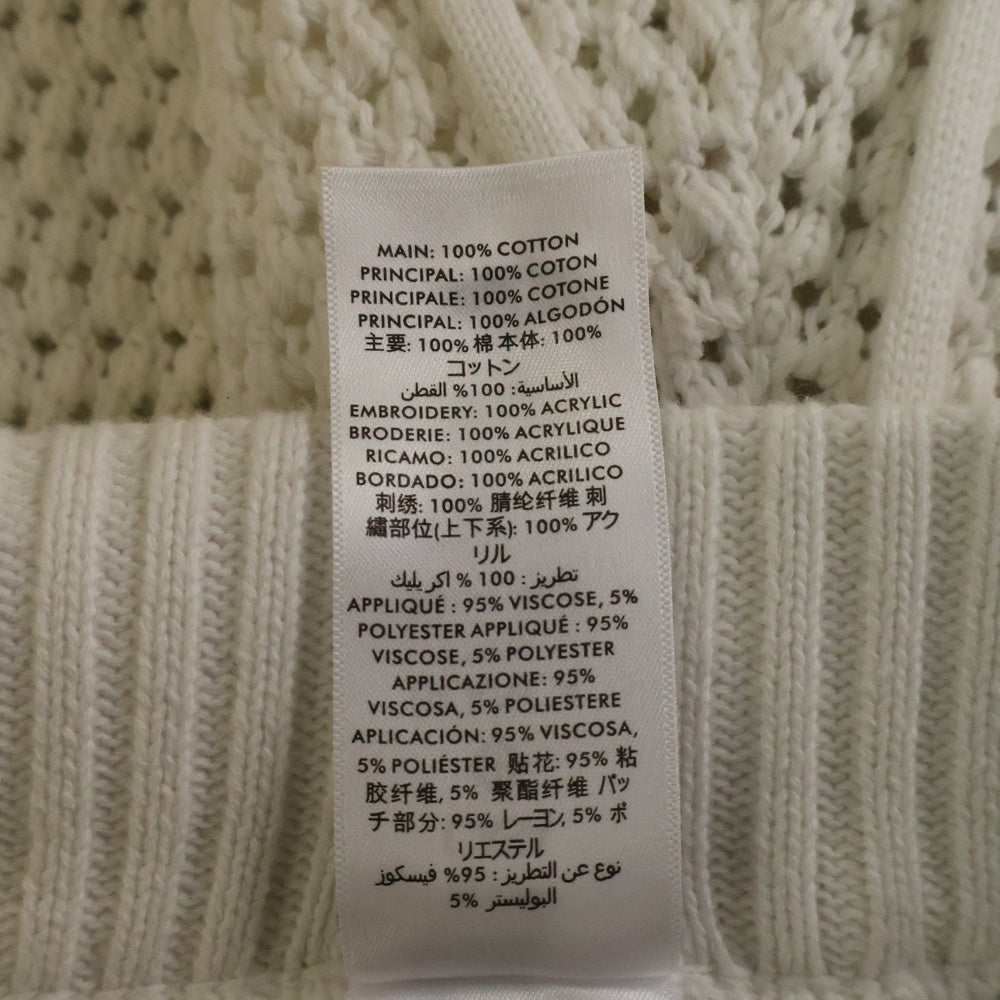 CASABLANCA(カサブランカ) Sporty Crochet Shorts MS25-KW-921-01 スポーティ クロシェット ニットショートパンツ ホワイト