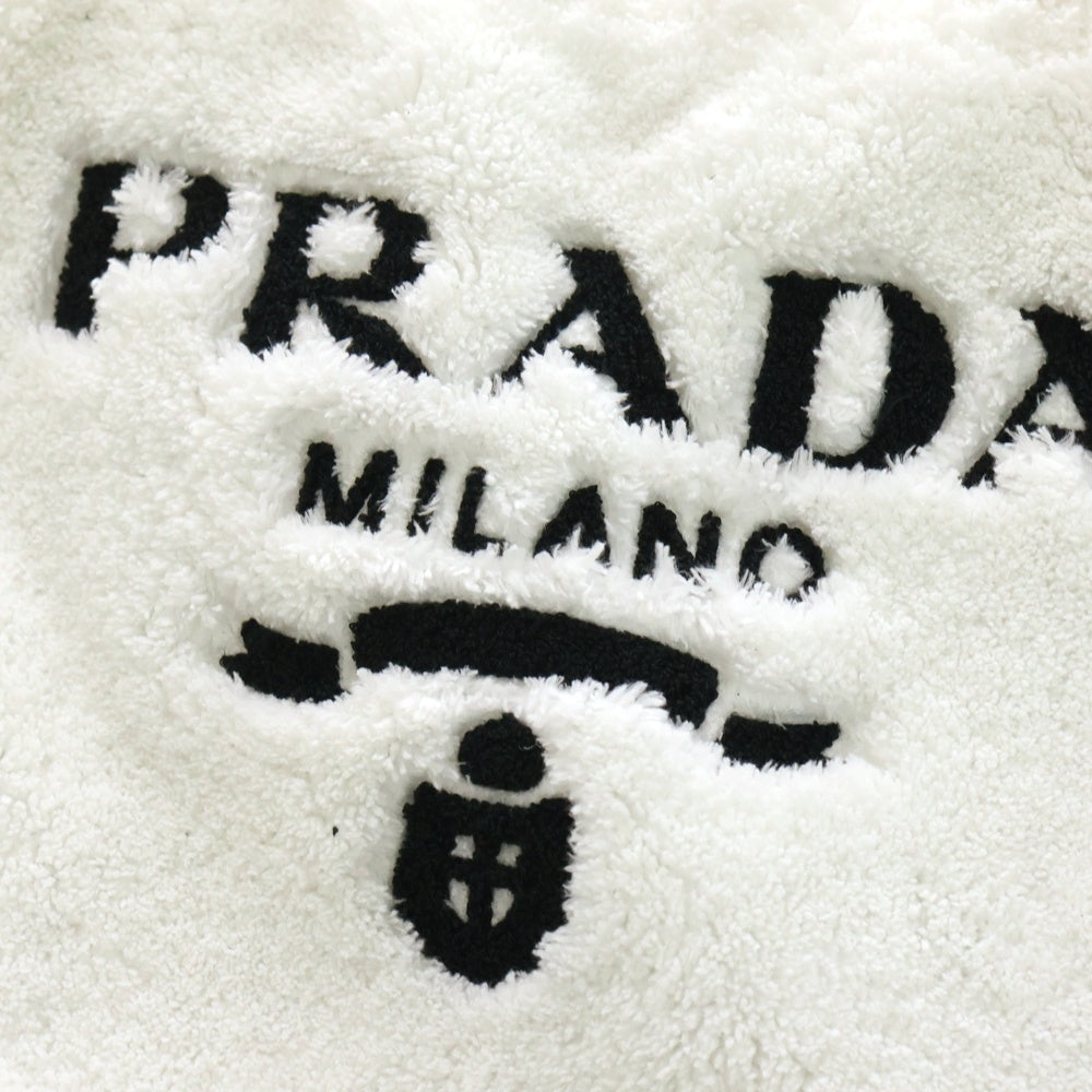 PRADA(プラダ) TERRY 1BG130 テリー ロゴパイルトートバッグ ホワイト