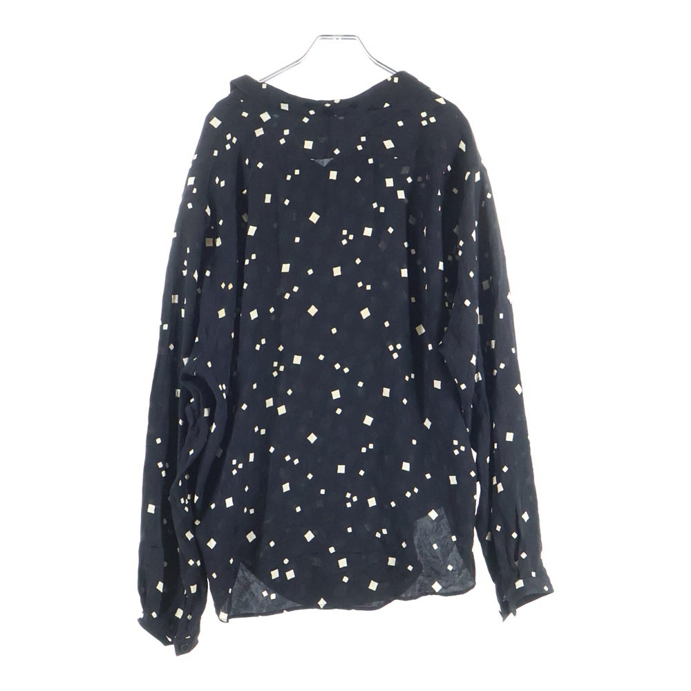 SAINT LAURENT PARIS(サンローランパリ) Square Dot Silk Shirt 600523 Y1A80 スクエアドット シルク長袖シャツ ブラック