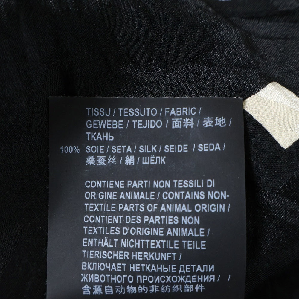 SAINT LAURENT PARIS(サンローランパリ) Square Dot Silk Shirt 600523 Y1A80 スクエアドット シルク長袖シャツ ブラック