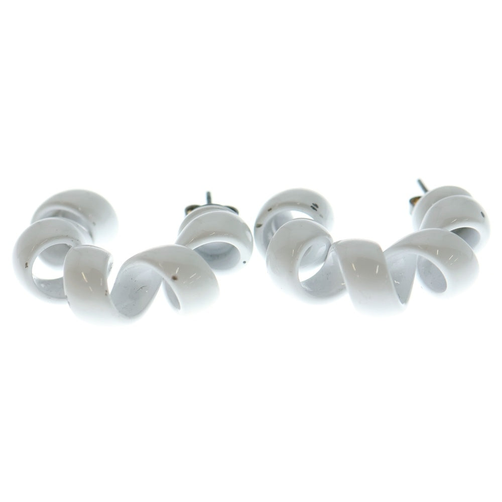 BOTTEGA VENETA(ボッテガヴェネタ) ツイスト フープ ピアス ホワイト