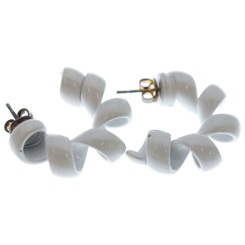 BOTTEGA VENETA(ボッテガヴェネタ) ツイスト フープ ピアス ホワイト