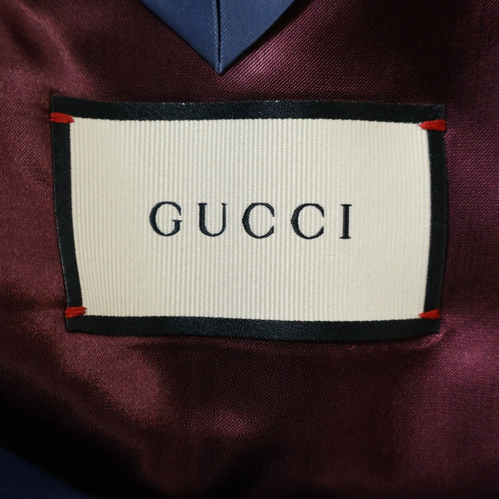 GUCCI(グッチ) ウール 2B シングル セットアップスーツ ネイビー 719U28