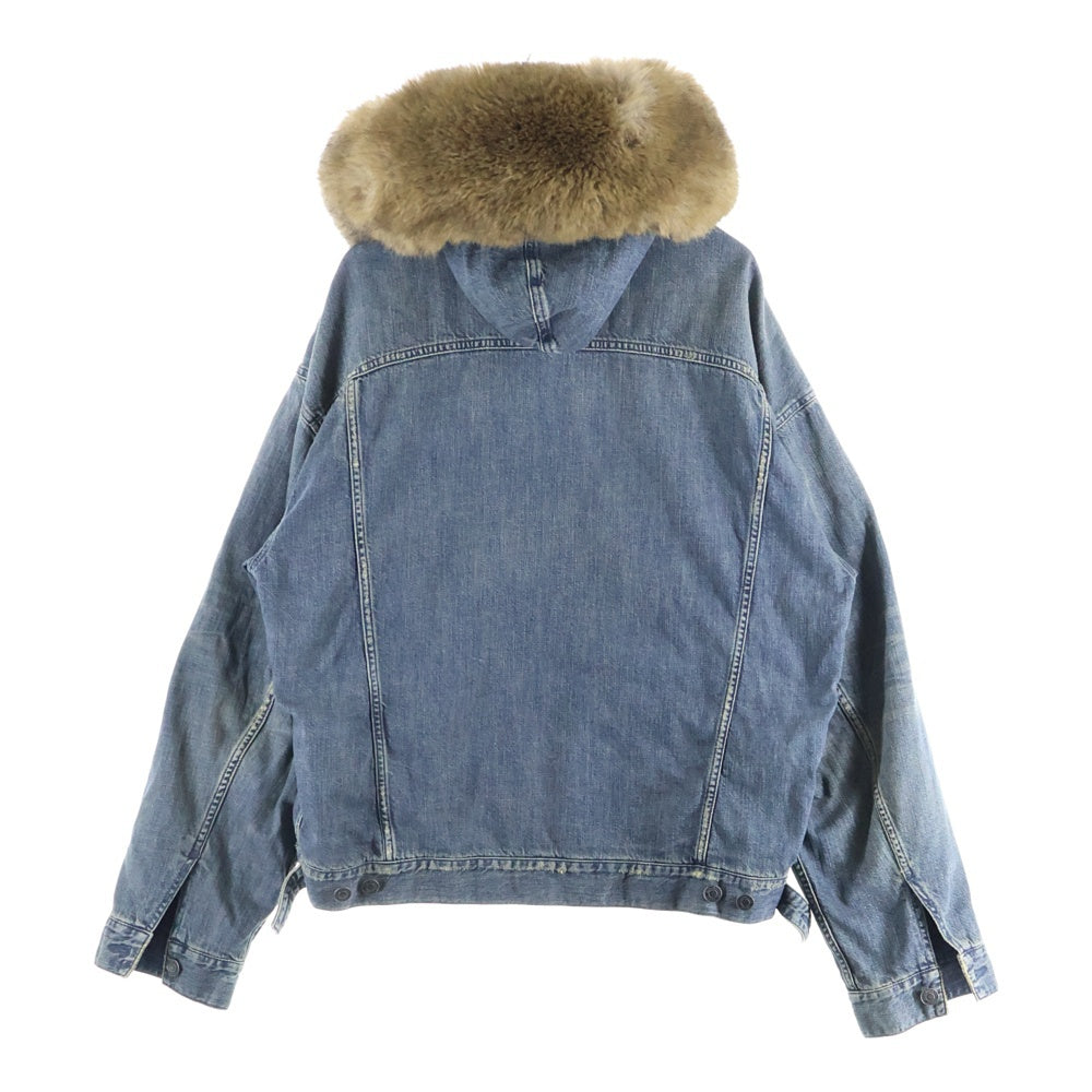BALENCIAGA(バレンシアガ) 25AW Boxy Denim Jacket 848020 TTW76 ファー デニムジャケット インディゴ