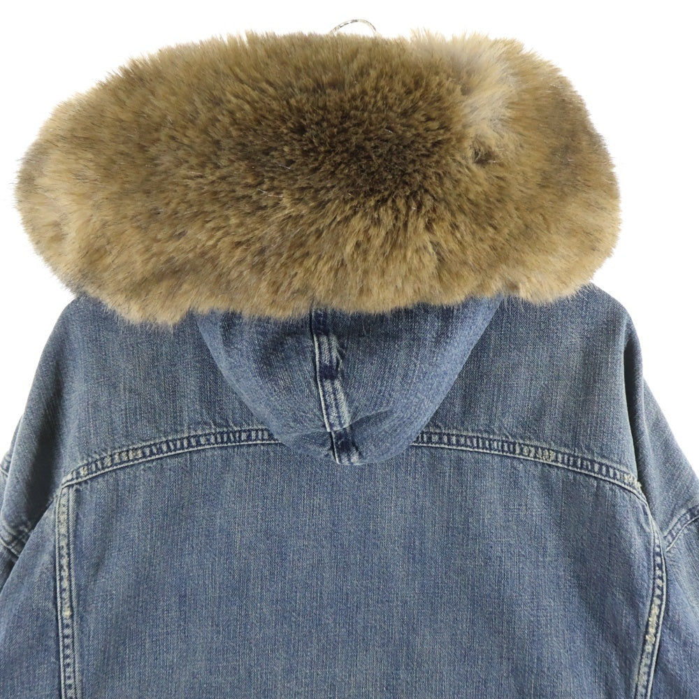 BALENCIAGA(バレンシアガ) 25AW Boxy Denim Jacket 848020 TTW76 ファー デニムジャケット インディゴ