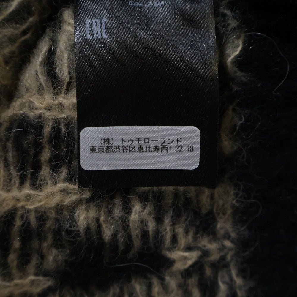 DRIES VAN NOTEN(ドリスヴァンノッテン) 24AW アルパカ混 タートルネック ニット セーター ベージュ/ブラック