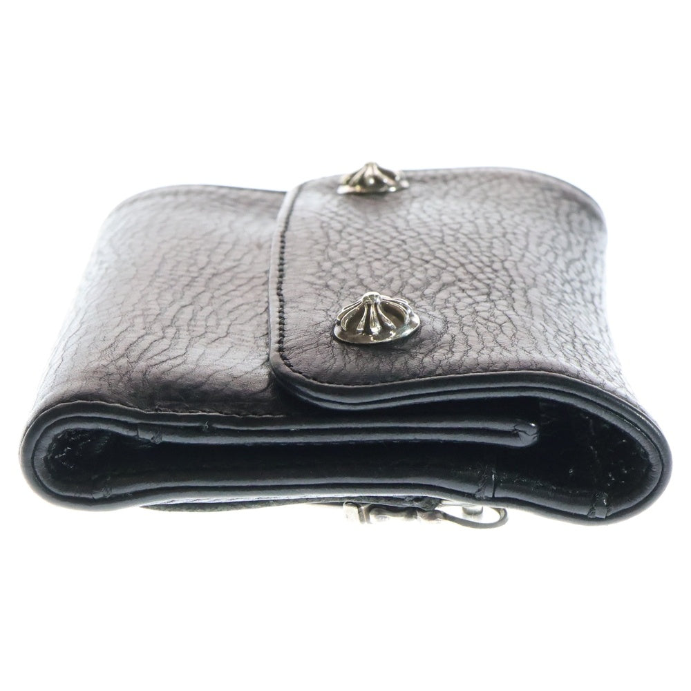 CHROME HEARTS(クロムハーツ) WAVE MINI ウェーブミニ レザーウォレット 財布 ブラックBCA373