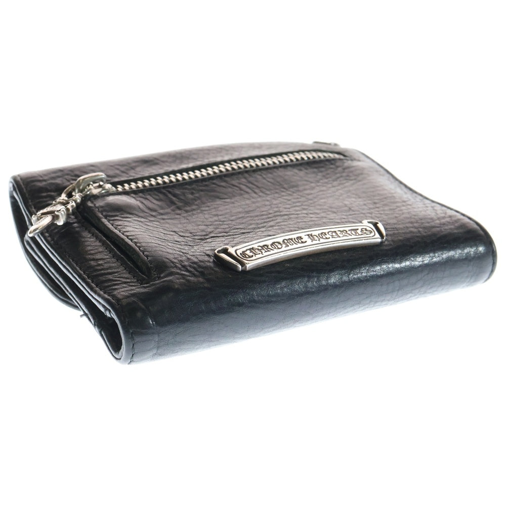 CHROME HEARTS(クロムハーツ) WAVE MINI ウェーブミニ レザーウォレット 財布 ブラックBCA373