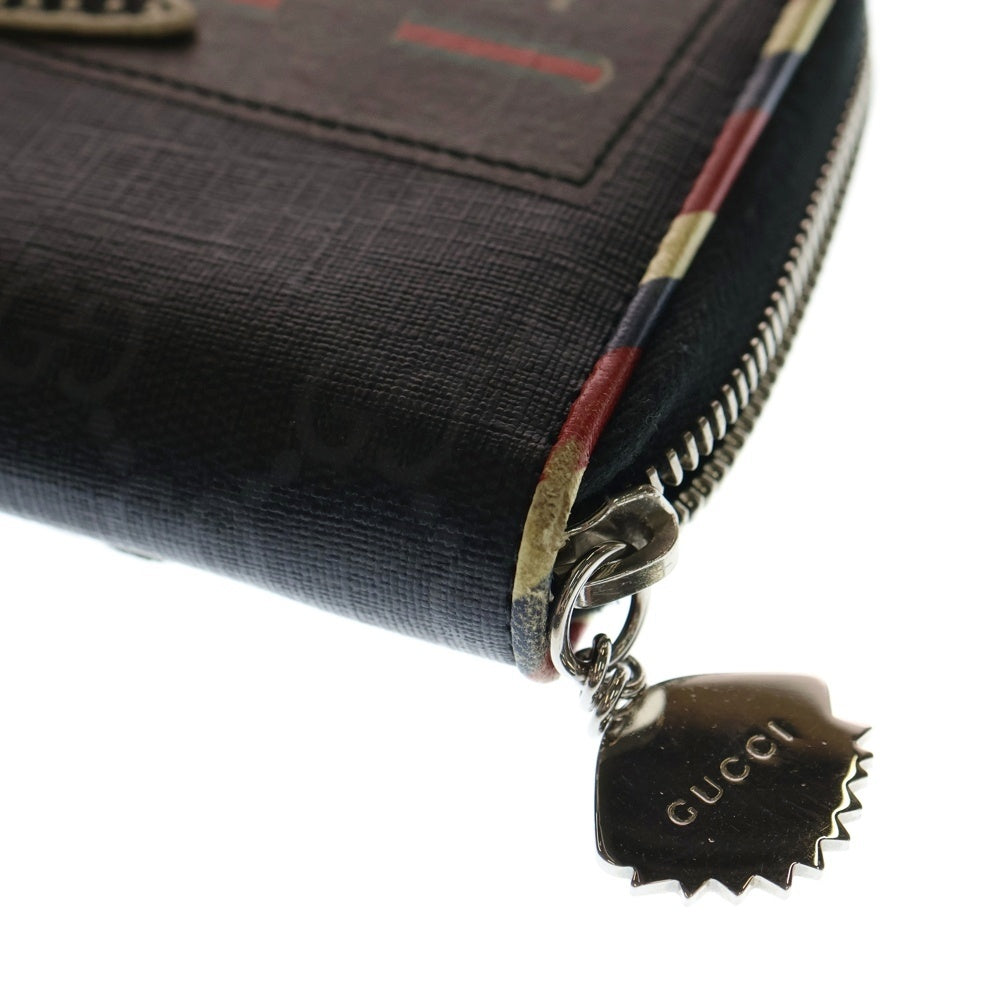 GUCCI(グッチ) ナイトクーリエ GGスプリーム ラウンドジップ 長財布