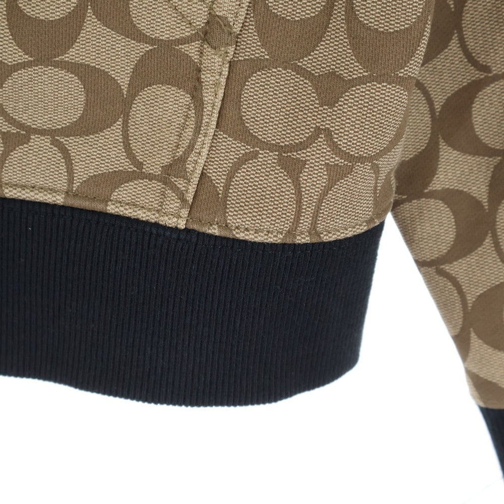 COACH(コーチ) シグネチャー ジップアップ フーディ パーカー ベージュ 6514