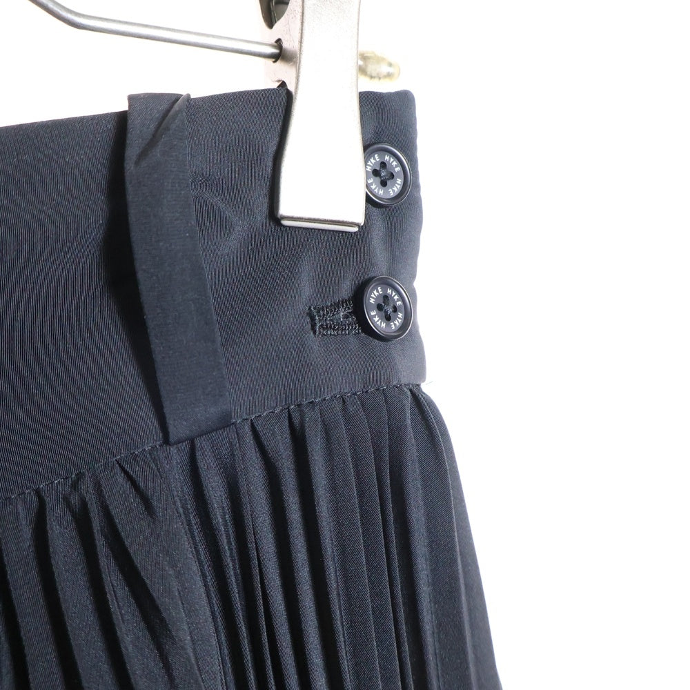 HYKE(ハイク) 19AW PLEATED SKIRT 192-14043 プリーツ スカート ブラック レディース