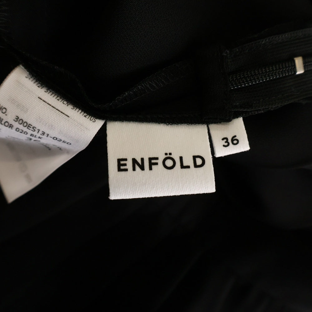 ENFOLD(エンフォルド) ポリエステル プリーツ スカート ブラック レディース 300ES131-0250
