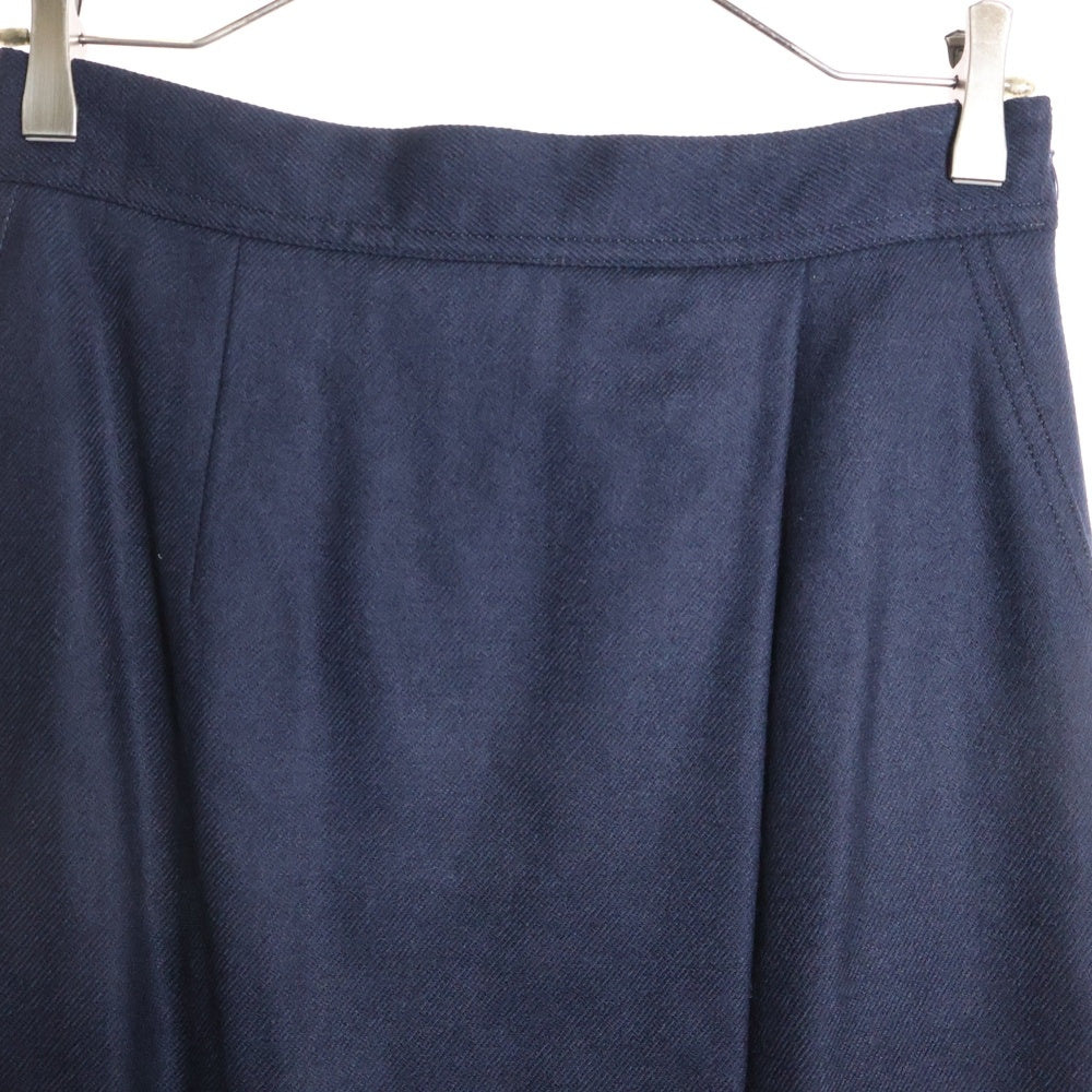 TOMORROWLAND(トゥモローランド) 23AW Ballsey ウール ミディ丈 スカート ネイビー レディース 11-05-34-05431