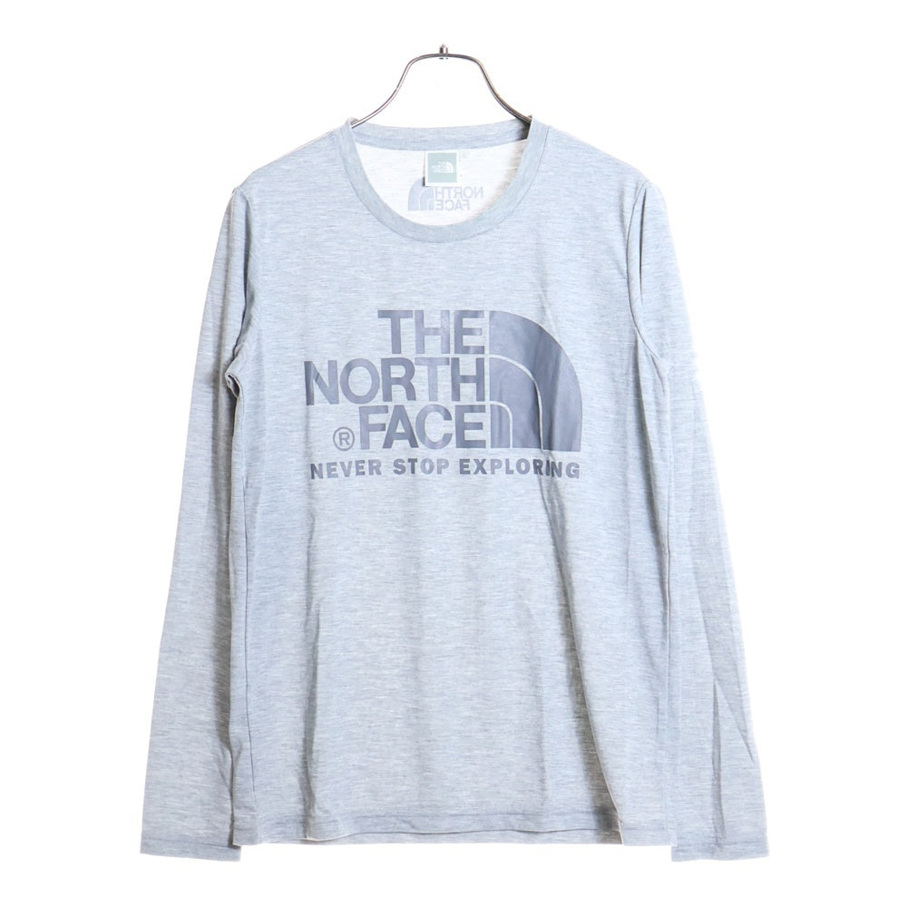 THE NORTH FACE(ザノースフェイス) ロゴプリント 長袖Tシャツ カットソー グレー レディース NTW81300