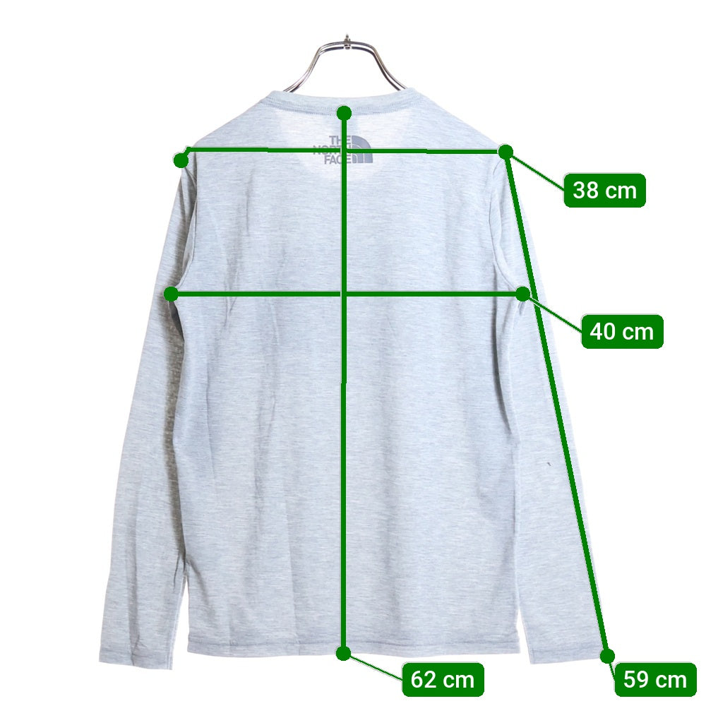 THE NORTH FACE(ザノースフェイス) ロゴプリント 長袖Tシャツ カットソー グレー レディース NTW81300