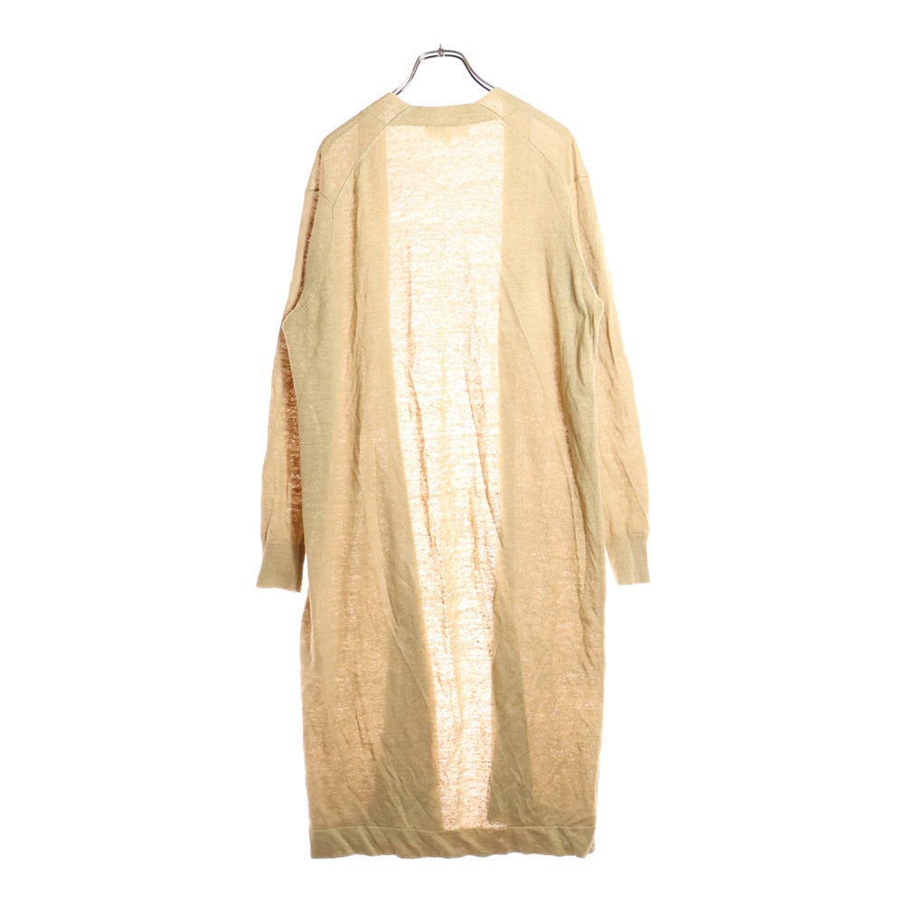 ENFOLD(エンフォルド) リネン ロング ニットカーディガン ブラウン レディース 300BS270-6270