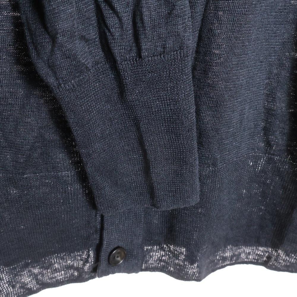 MACPHEE(マカフィ) 22SS リネン ニットカーディガン グレー レディース 12-02-12-02501