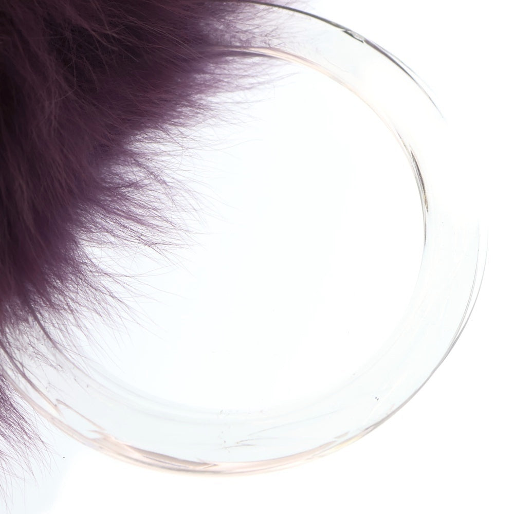 TOMORROWLAND(トゥモローランド) バイカラー ファー ハンドバッグ パープル/グレー