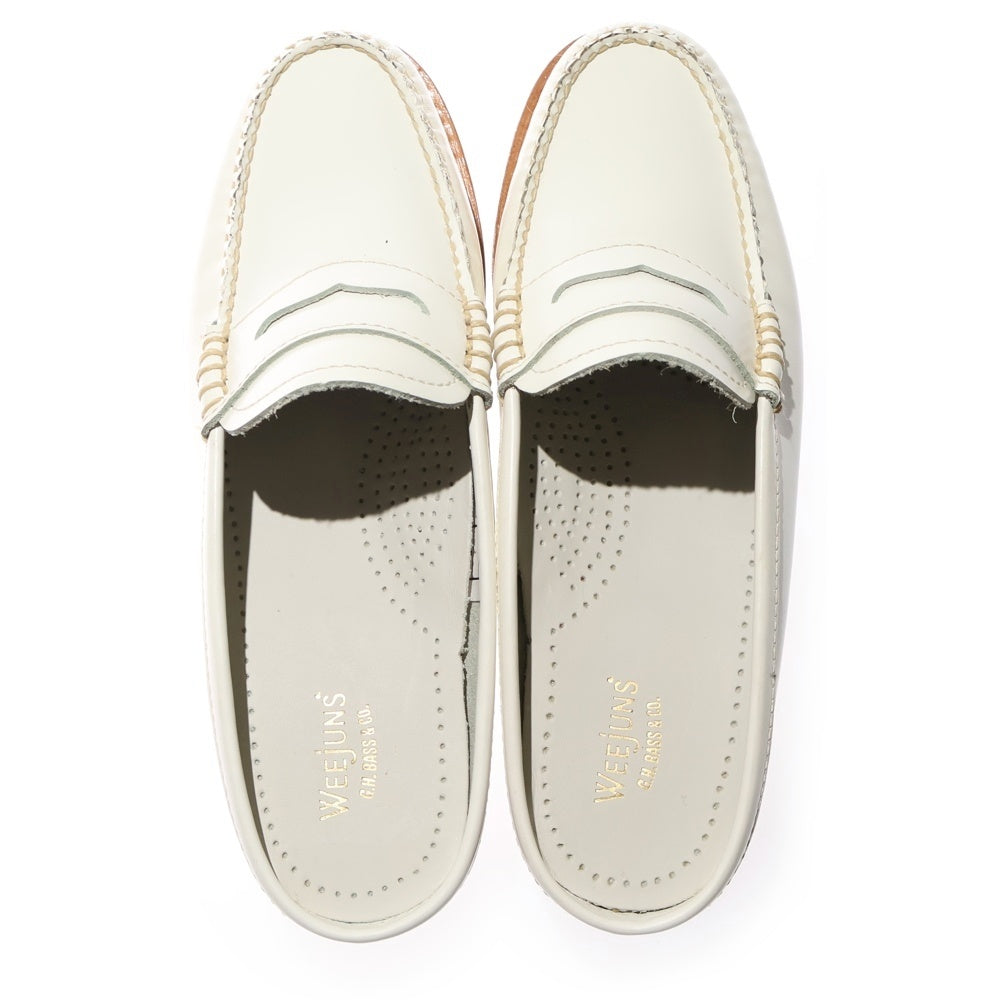 G.H.Bass WEEJUNS(ジーエイチバスウィージャンズ) ペニーローファー ミュール ホワイト レディース BA41000
