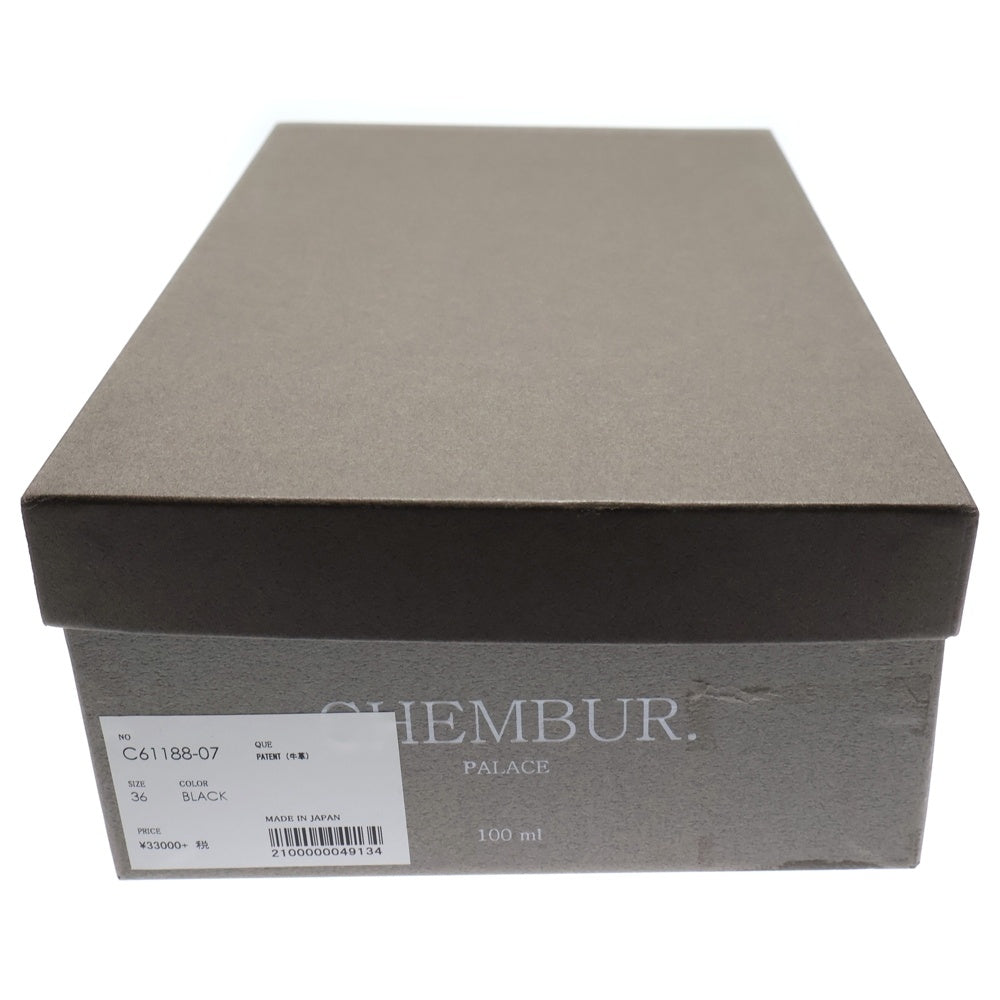 NO BRAND(ノーブランド) 【CHEMBUR】 パテント フラットシューズ ブラック レディース