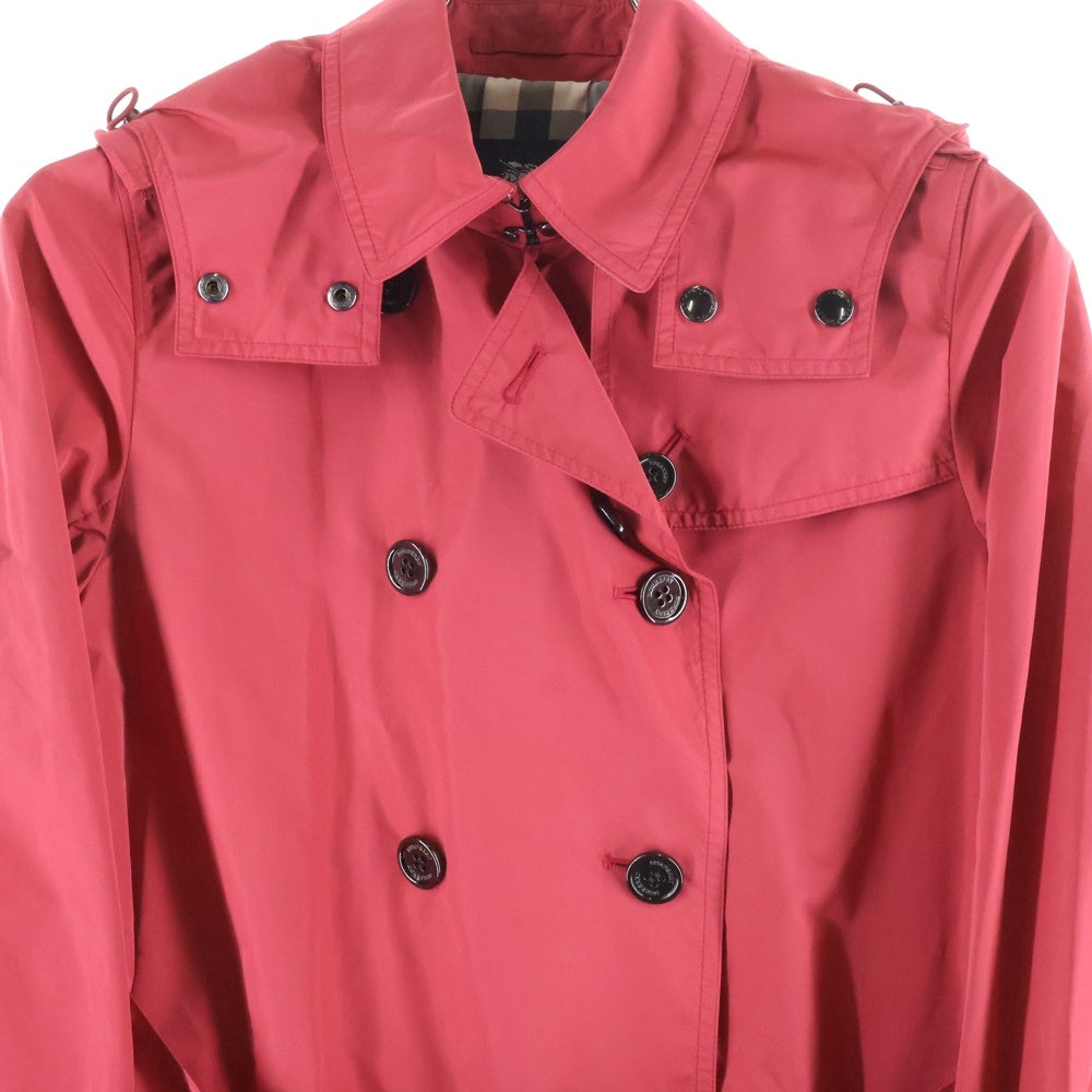 BURBERRY(バーバリー) ポリエステル トレンチコート ピンク レディース