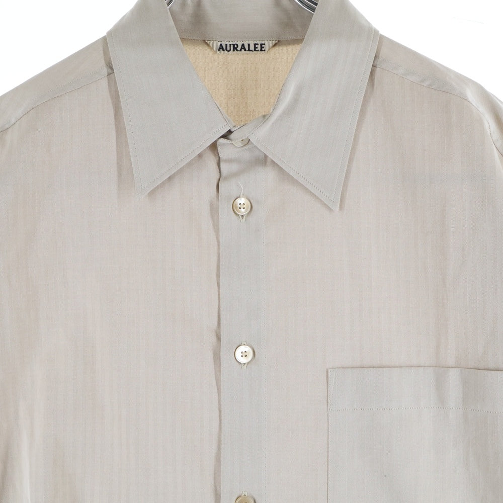 AURALEE(オーラリー) 22SS WASHED FINX HERRINGBONE HALF SLEEVED