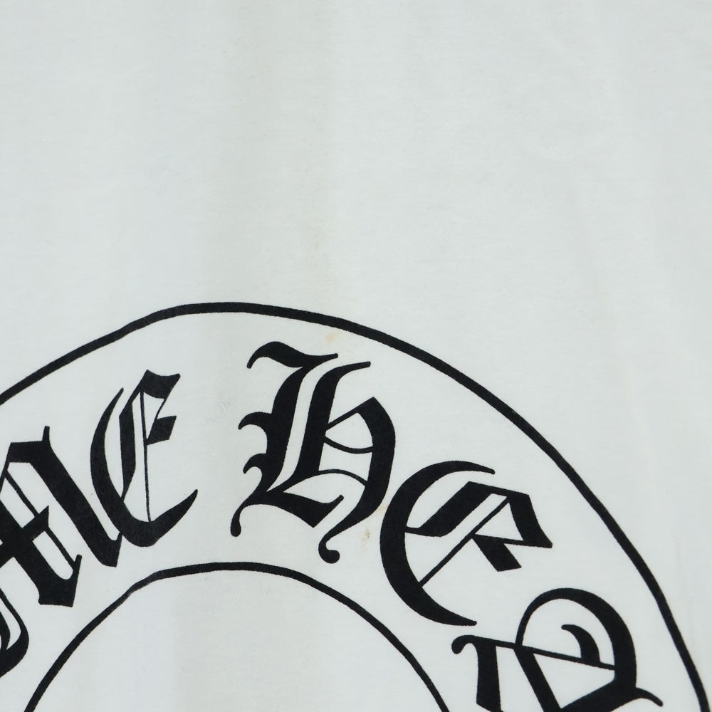 CHROME HEARTS(クロムハーツ) Horseshoe Arm Floral L/S Tee バックホースシュー アームフローラル 長袖Tシャツ ホワイト