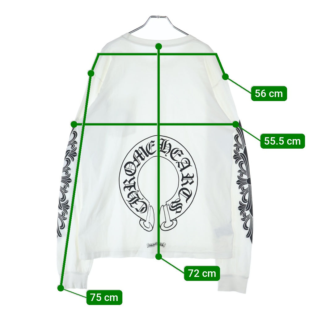 CHROME HEARTS(クロムハーツ) Horseshoe Arm Floral L/S Tee バック