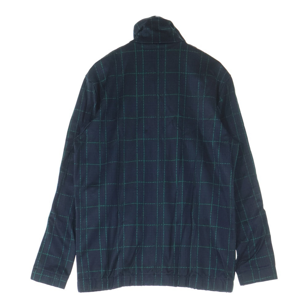 adidas(アディダス) チェック トラックジャケット ネイビー/グリーン ED6134